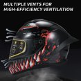 thumbnail image 4 of Casco de motocicleta de cara completa Rapid Street casco unisex adulto fresco, 4 of 8