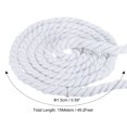 thumbnail image 2 of Unique Bargains Natural Twisted Cotton Rope 5/8 Inch x 49 Feet 3 Strand Tug of War Rope with Sealing Tape White, 2 of 5