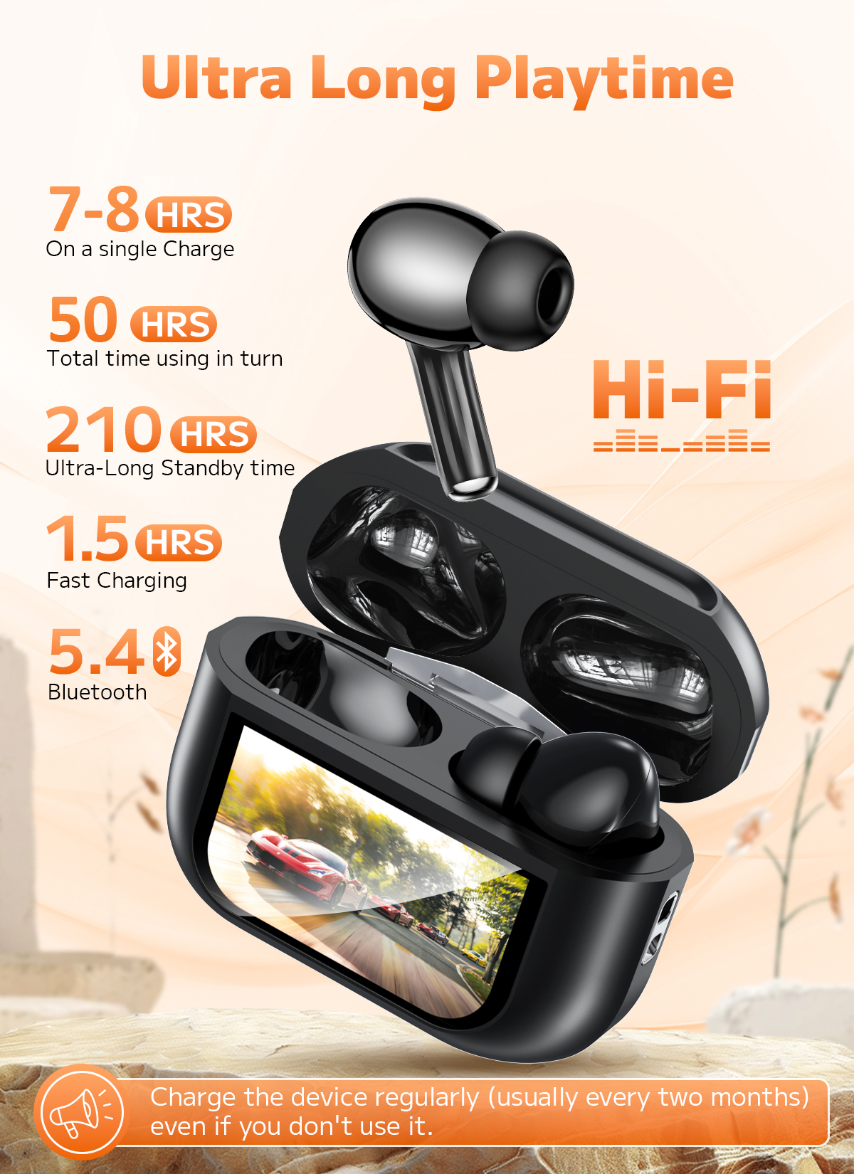 Trigiz T20 Wireless Earbuds, Bluetooth 5.4, 50H Playtime photo 4