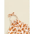 thumbnail image 6 of FEORJGP Kids Baby Girl Summer One-piece Rompers 6M 12M 18M 2T 3T 4T Toddler Casual Sleeveless Jumpsuits Cow Print Halter Neck Bodysuits Flared Pants N Fashion Cute Clothes for Daily Vacation, 6 of 8