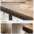 thumbnail image 3 of Eastvita 71-Inch Industrial Rectangle Dining Table with Metal Legs/Rounded Corners/Suitable for Conference/Writing/Dining Room//Living Room in Retro Brown, 3 of 6