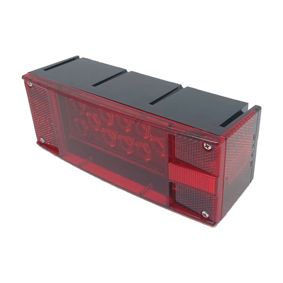 12V LED Rectangle Submersible Trailer Tail Light Replacement Right Curb Side Waterproof Boat Marine DOT 18 LEDs HTLLS-009R