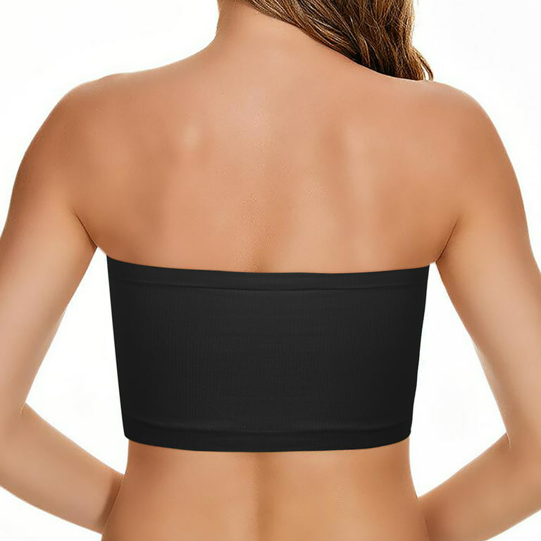 FOCUSSEXY 3-Pack Strapless Tube Tops for Women with Built-in Bra Causal  Strapless Basic Sexy Tube Top