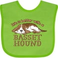 thumbnail image 3 of Inktastic Life is Better with a Basset Hound Boys or Girls Baby Bib, 3 of 4