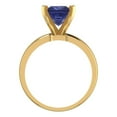 thumbnail image 4 of Solitaire Engagement Ring for Women - 2ct Simulated Tanzanite in 18K Yellow Gold Promise Ring, 4 of 6