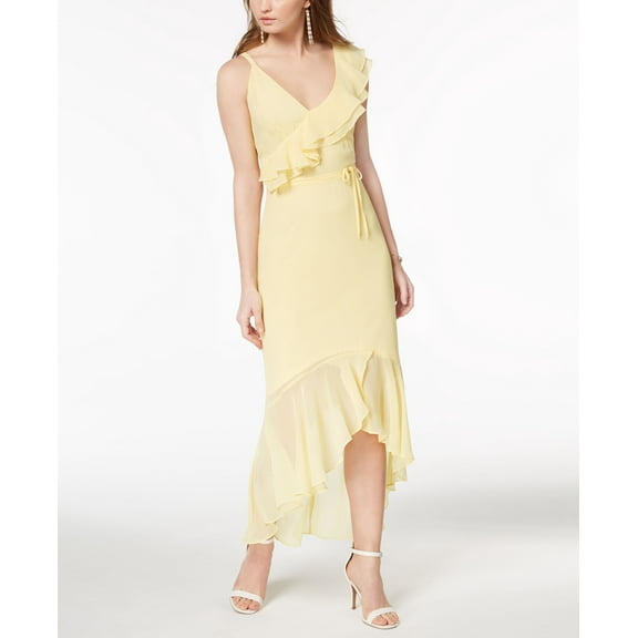 Disney Princess Juniors Ruffled One-Shoulder Dress Sunlight Large Womens