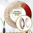 thumbnail image 4 of Designart "Earthy Red Pottery Spirals I" Abstract Spirals Rund Mirror For Wall Decor - Large Beige Round Printed Mirror -Modern Round Living Room Mirror - 23" x 23", 4 of 7
