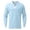 Light blue, variant on Mens T Shirts Solid Turn Down Sleeve Zipper Long Mens Activities Shirt,Light blue,M