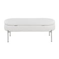 thumbnail image 5 of Lumisource Chloe Contemporary Storage Bench With Chrome Finish BC-CHLOE STOR W, 5 of 7