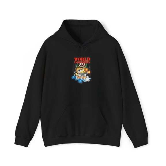 Flamethrower Flameboy World Industries Skateboard Vintage Classic Hoodie Print - M / Black