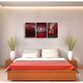 thumbnail image 3 of Wall Art Red Forest Framed Canvas Painting  for Home Decorations Wall Decor 12x16inchx3 Panels, 3 of 4
