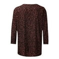 thumbnail image 6 of Nfurl Sequin Tops for Women Fall Winter Crewneck 3/4 Sleeve Sparkly Glitter Blouse Trendy Graphic Tees Ladies Party Club Holiday Clothes Brown XL, 6 of 6