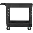 thumbnail image 2 of Global Industrial Flat Top Utility Cart w/2 Shelves 38"L x 17-1/2"W x 32-1/2"H Black, 2 of 7