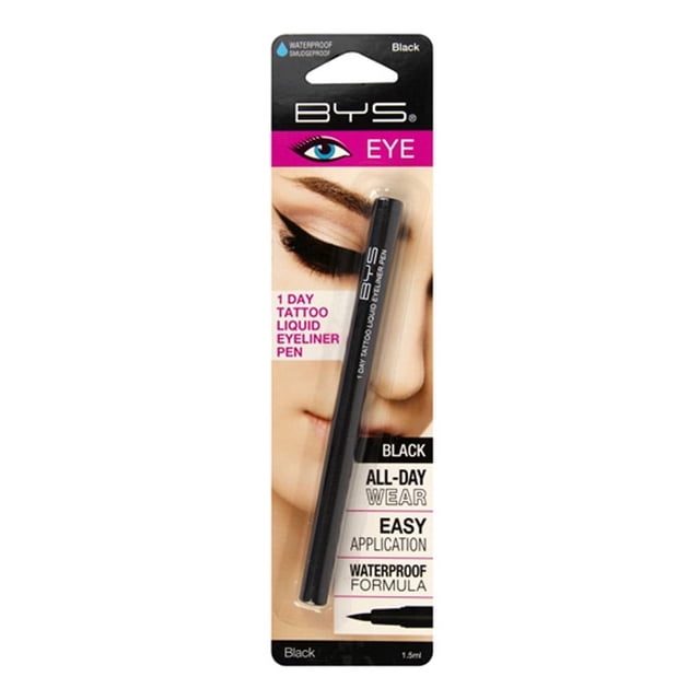Delineador para ojos Bys líquido negro larga duracion 1.5 g