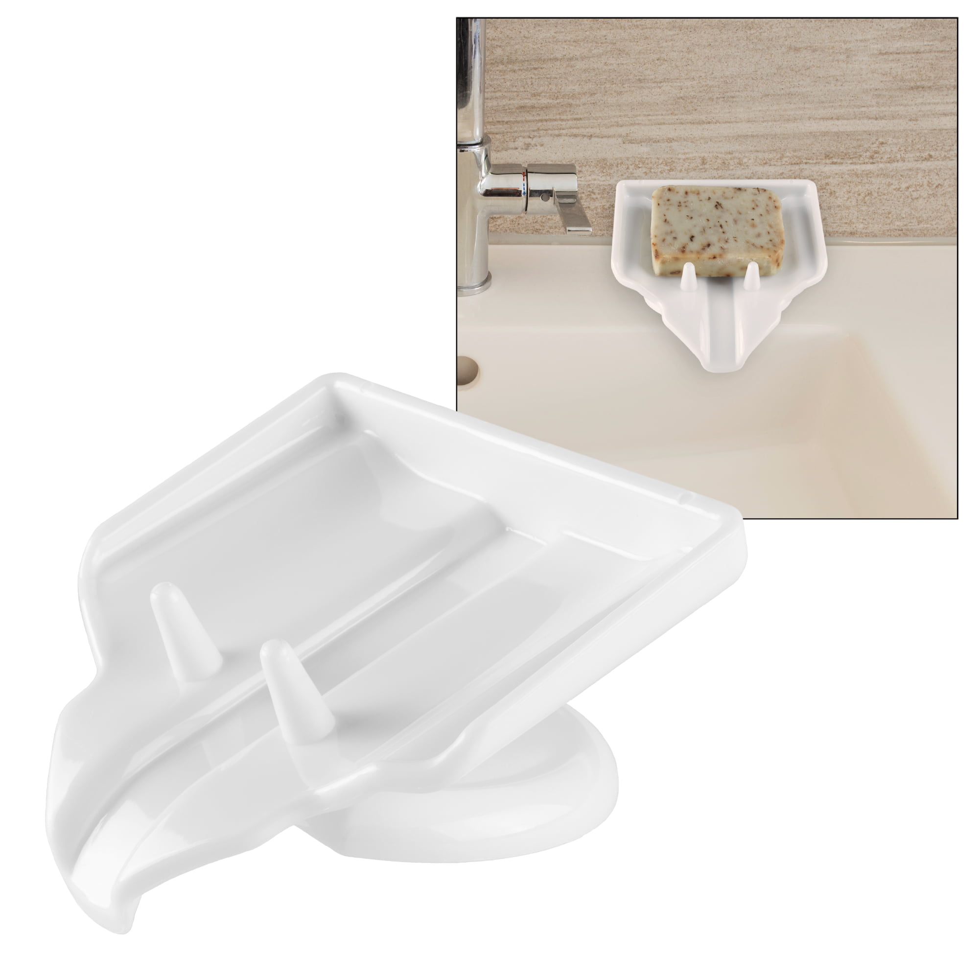 Self Draining Trays W/ Drain Details about   Topsky TOPSKY 2Pack Soap Dishes Waterfall 