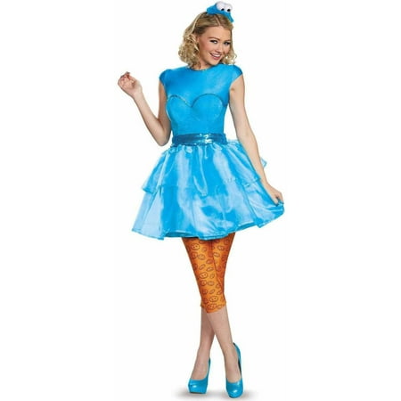 Sesame Street Cookie Monster Dress Women's Adult Halloween Costume