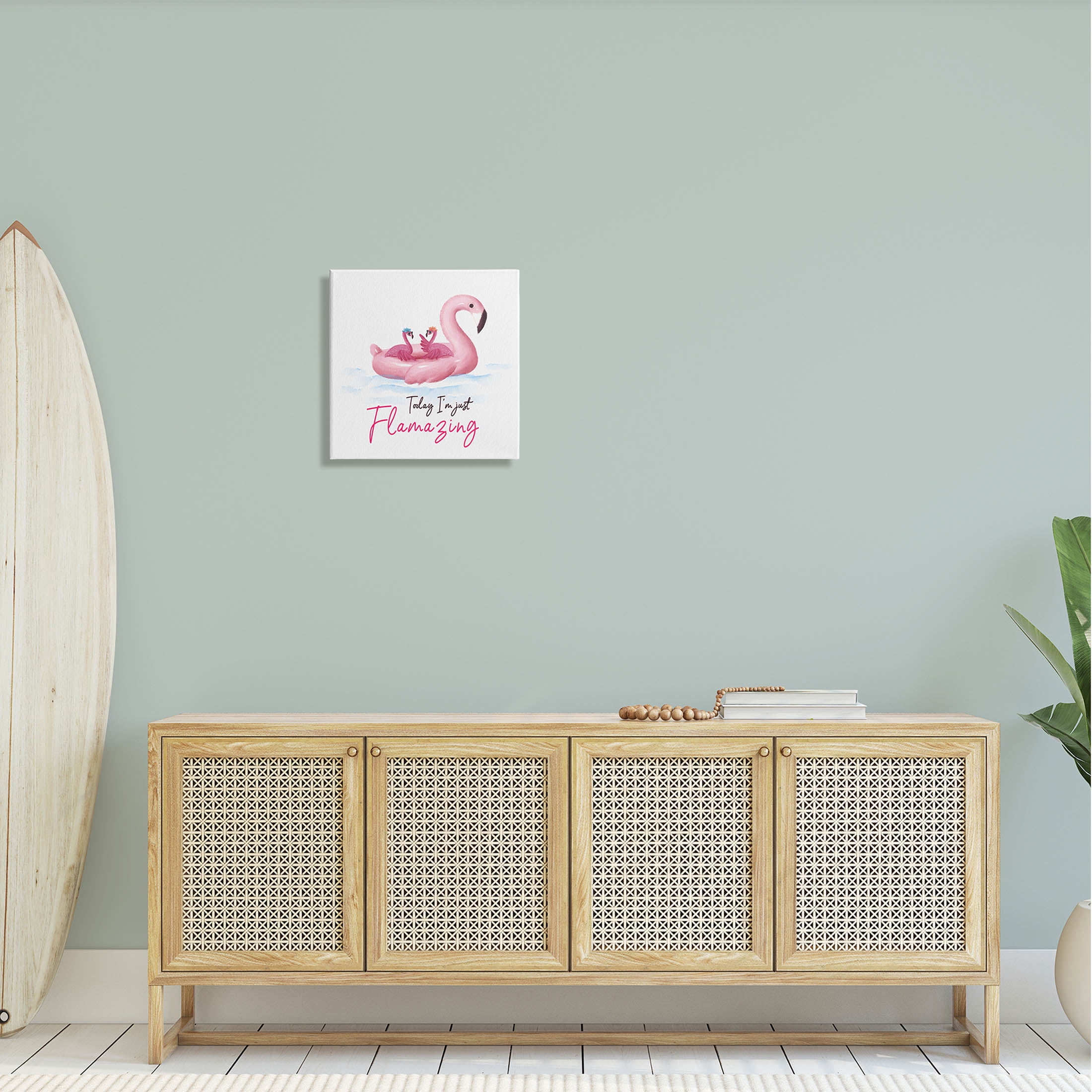 Today I'm Flamazing Flamingoes Animals & Insects Graphic Art Gallery Wrapped Canvas Print Wall Art