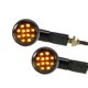 thumbnail image 2 of Un par de luces LED de señal de giro para motocicletas Cafe Racer Custom Universal, 2 of 9