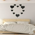 thumbnail image 3 of Verdsylv Wall Decor, 3D Heart Wall Stickers - 10Pc Removable Decal Set for Home Decor, Bedroom & Living Room Vinyl Art, Modern Love-Themed Adhesive Designs, Modern Wall Art, Black, 3 of 5