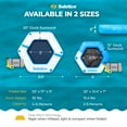 thumbnail image 3 of SOLSTICE Hexagon Inflatable Mesh Dock Platform for Lake Boat Pool Ocean, 8'x6", 3 of 7
