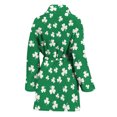 thumbnail image 2 of Polka Dot Irish St. Patrick'S Day Women Bathrobe One Size Univeral Fits, Irish St. Patrick'S Day Fashion Lightweight Plush Fleece Long Robe For Women, 2 of 3