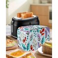 thumbnail image 4 of Spring Leaves Small Toaster Cover 2 Slice, Kitchen Appliance Covers, Watercolor Leaf Botanical Nature Light Blue Toaster Oven Cover with Loop, Bread Machine Cover Polyester Dust Cover Protection, 4 of 4