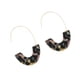 thumbnail image 5 of Aretes Jumpingount en forma de U estampado de leopardo Negro Amarillo Rosa, 5 of 6