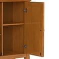 thumbnail image 2 of Simpli Home Amherst 32 inch Wide Solid Wood Transitional Low Storage Cabinet in Light Golden Brown, 2 of 11