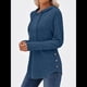 thumbnail image 4 of Sudadera con Capucha de Punto Acanalado Suave para Mujer, Suéter de Larga, Sudadera Ligera y Acogedora para Otoño. Azul XXL, 4 of 6