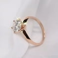 thumbnail image 2 of 2Ct Lab Created Diamond Round Cut Solitaire Engagement Ring 14k Rose Gold Plated, 2 of 4