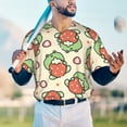 thumbnail image 4 of Fotbe Frog Hold Strawberry Baseball Jersey Shirt for Men and Women, Casual Short Sleeves Button Down T-Shirt-Medium, 4 of 9