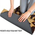 thumbnail image 3 of Yellow and Brown Of Leopard Print Hot Yoga Mat Towel Non Slip for Hot Yoga - Quick-Drying Yoga Mat Cover with 4 Corner Pockets with Travel Bag - Hot Yoga Towel Non Slip 70"x26", 3 of 6