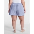 thumbnail image 3 of Terra & Sky Women's Plus Linen Blend Shorts, Sizes 0X-4X, 3 of 5