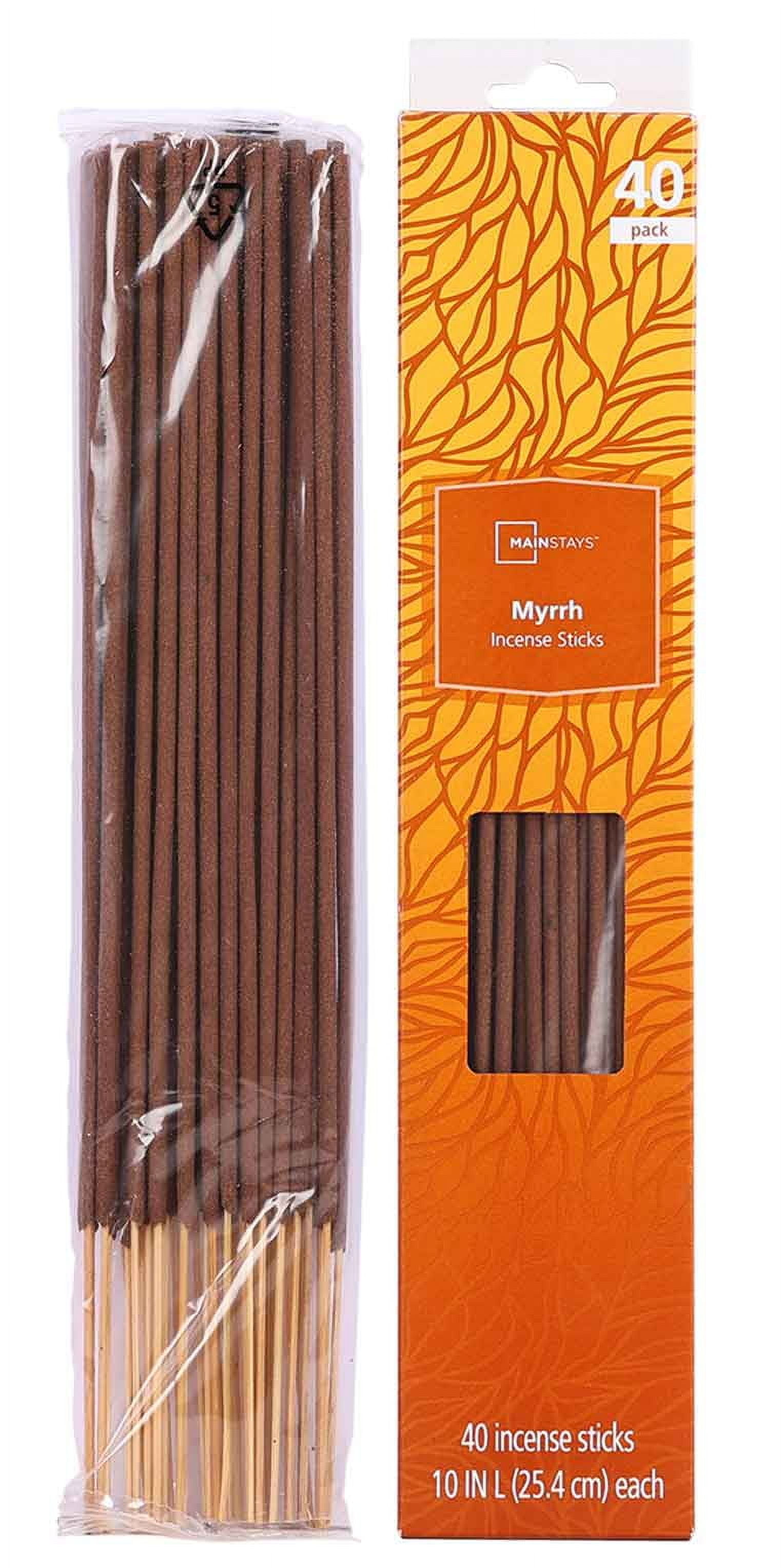 (6 pack) Mainstays Incense Sticks, Myrrh Fragrance (Orange), 40 Pack