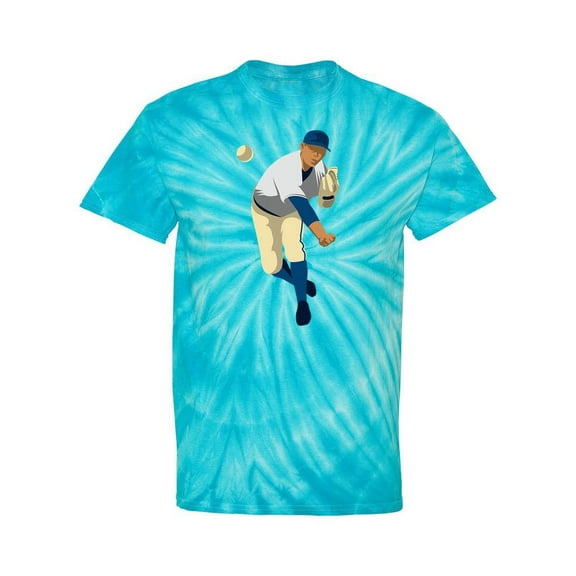 Baseball Pitch Tie Dye Cyclone Men -SPIdeals Designs, Male Small
