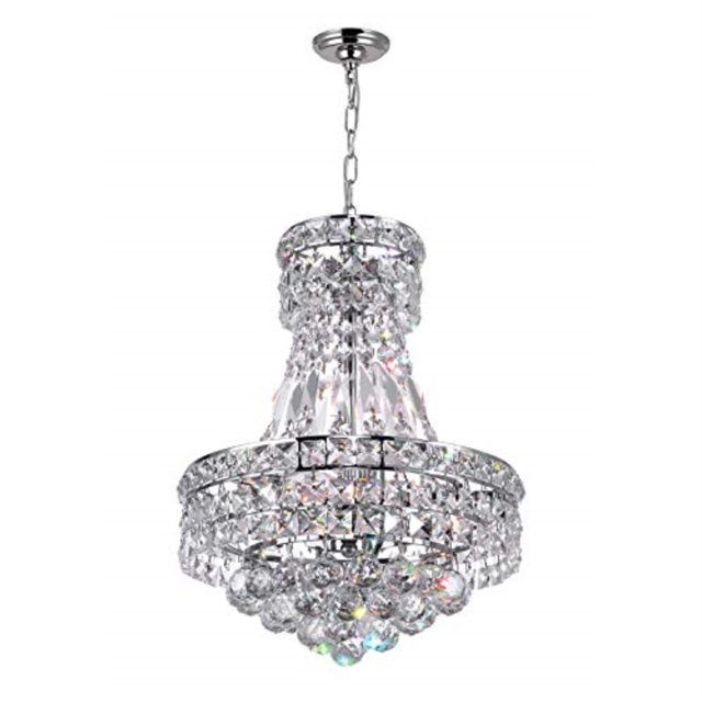 Cwi Lighting Lustre Mini Lumineux 4 Lumières avec Finition Chrome