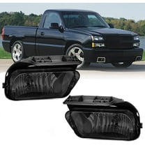 Driving Fog Lights Lamps Replacement for Chevy Silverado 2003-2007 All Models Avalanche 2002-2006 Without Body Cladding Smoke Lens