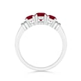 thumbnail image 2 of Angara Natural 0.6 Ct. Ruby with Ruby Classic Ring in Sterling Silver for Women (Ring Size: 12), 2 of 9