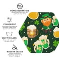 thumbnail image 3 of Lsque St Patrick's Day10 Pattern 4" Drink Coasters Set of 4, PVC Leather Absorbent Coasters, Table Coaster Set Decorative Coffee Cup Coasters Housewarming Gift -Hexagon, 3 of 6