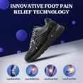 thumbnail image 2 of FitVille Extra Wide Mens Walking Shoes Athletic Sneakers with Arch Support, All Black, 14 x-Wide, 2 of 9