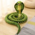 thumbnail image 1 of Simulation 3d Cobra Serpent Reptile Cobra Python Peluche Animal Crossing Poupée en Peluche Décoration Cadeau Enfant Poupée Réconfortante Q0727, 1 of 7