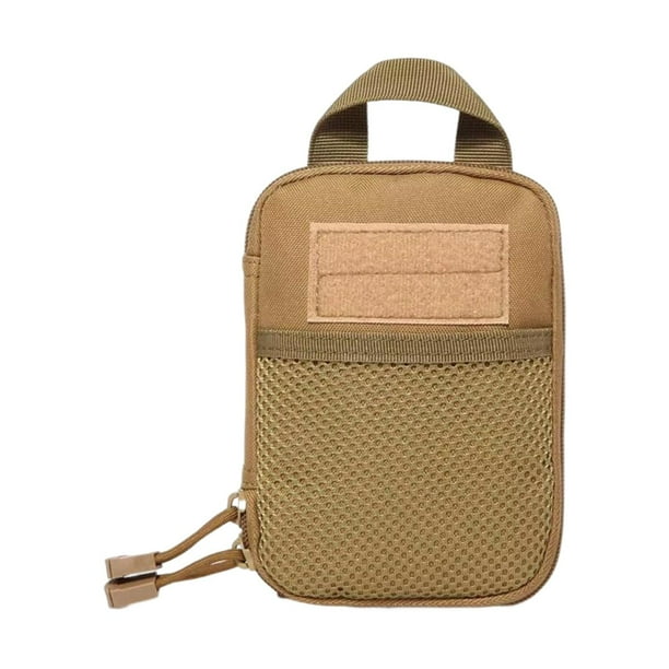 Bolsa portátil con cremalleras transpirable para actividades al aire libre, senderismo y viajes. Caqui