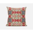 thumbnail image 3 of Cosmic Circle Sprays Suede Zippered Pillow w Insert Red Yellow Dark Aqua 16", 3 of 5