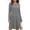 Gray#01, variant on Summer Dresses for Women Plus Size Crewneck Cotton A Line Long Sleeve Mini Dress Casual Solid Oversized Round Neck Loose Comfortable Vacation Sundress Dresses