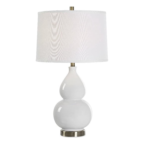 Bowery Hill 26"H x 15"W x 15"D Ceramic Table Lamp in Antique Brass