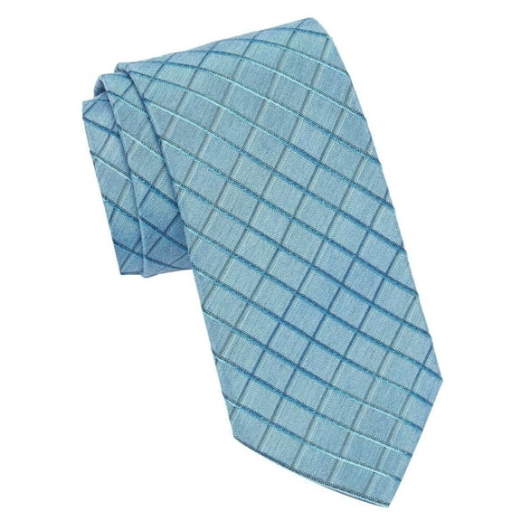 Kenneth Cole Reaction Mens Peter Grid Tie Blue