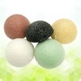 thumbnail image 2 of 5pcs Konjac Esponja Esponja Facial Limpieza Esponjas Ideal para la piel propensa al acné oleoso sensible (negro + verde + amarillo + crema + rojo), 2 of 5