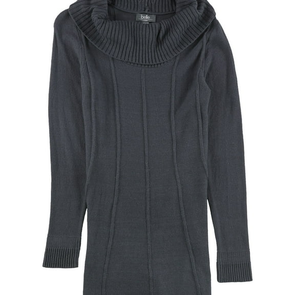 Belldini Womens Cowl-Neck Pullover Sweater, Grey, Medium