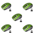 thumbnail image 1 of jesticaly Computer 2.4Ghz Wireless Optical Mouse Quick Speed Low Latency 6 Buttons Plastic Gaming Mice Desktop PC Portable Green 5Set, 1 of 6