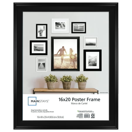 Mainstays Ms 16x20 Beveled Black Poster Frame